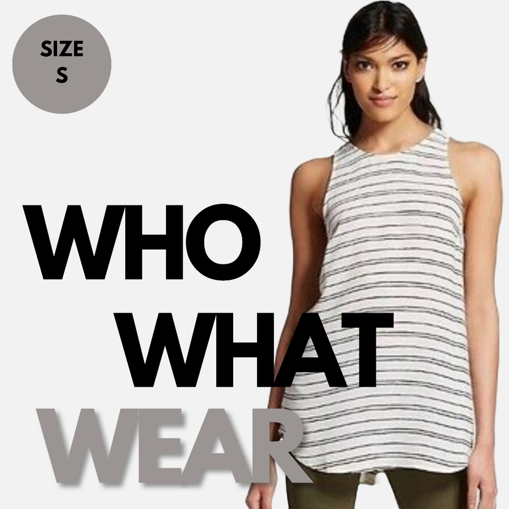 BOGO NWT Striped Sleeveless Button Back Blouse Size S